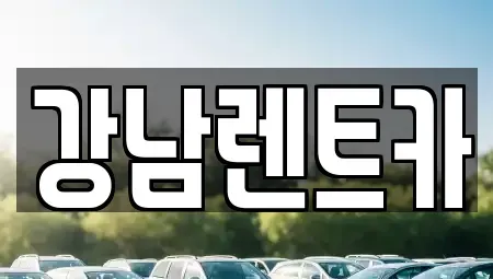 대전광역시 유성구 대동 렌트카 전문 강남렌트카