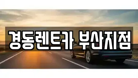 부산 기장군 단기렌트카 전문 경동렌트카 부산지점