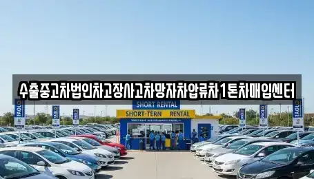 부산 기장군 장안읍 중고차매입 전문 수출중고차법인차고장사고차망자차압류차1톤차매입센터