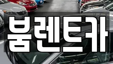 부산 기장군 정관읍 렌트카 전문 붐렌트카