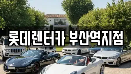 부산 동구 수정동 렌트카 전문 롯데렌터카 부산역지점