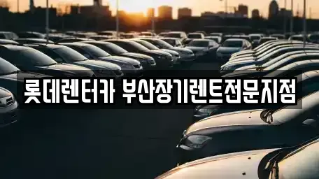 부산 동구 수정동 장기렌트카 전문 롯데렌터카 부산장기렌트전문지점