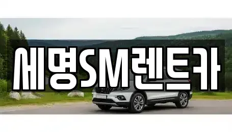 부산 영도구 영선동2가 렌트카 전문 세명SM렌트카