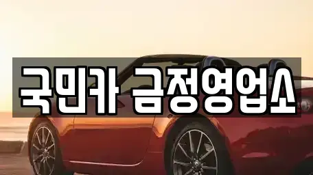 부산광역시 금정구 장전동 렌트카 전문 국민카 금정영업소