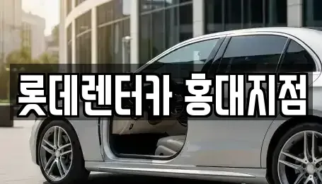 서울 마포구 서교동 렌트카 전문 롯데렌터카 홍대지점