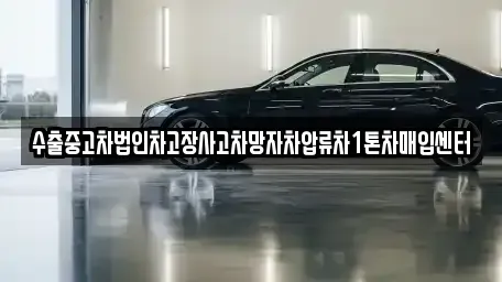 서울 용산구 후암동 중고차매입 전문 수출중고차법인차고장사고차망자차압류차1톤차매입센터