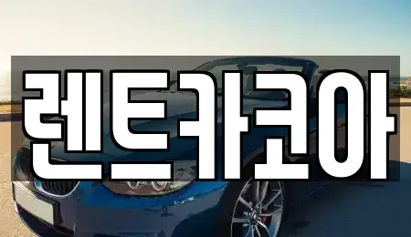 서울 종로구 홍지동 렌트카 전문 렌트카코아