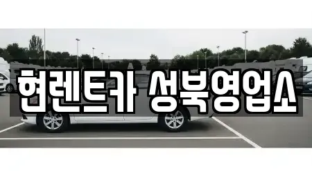 서울특별시 성북구 삼선동3가 렌트카 전문 현렌트카 성북영업소