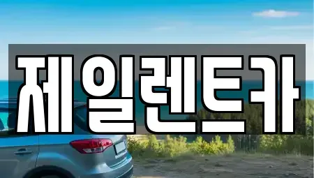 서울특별시 종로구 서린동 렌트카 전문 제일렌트카