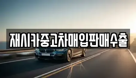 서울특별시 종로구 충신동 중고차매입 전문 재시카중고차매입판매수출