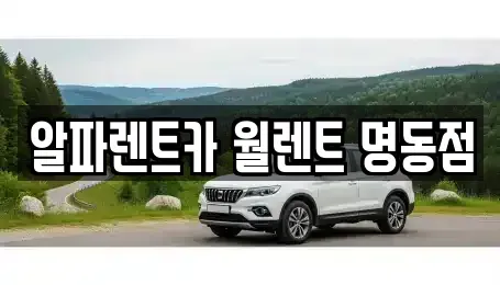 서울특별시 중구 수표동 렌트카 전문 알파렌트카 월렌트 명동점
