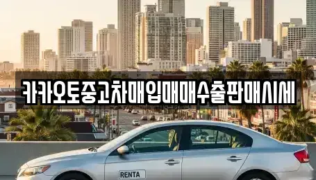 서울특별시 중구 수표동 중고차매입 전문 카카오토중고차매입매매수출판매시세