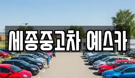 세종 한솔동 중고차매매 전문 세종중고차 예스카