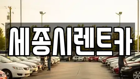 세종특별자치시 소담동 장기렌트카 전문 세종시렌트카