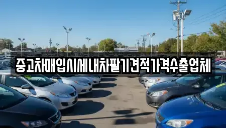 울산 중구 성안동 중고차매입 전문 중고차매입시세내차팔기견적가격수출업체