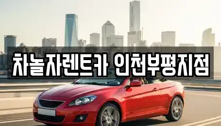 인천광역시 부평구 산곡동 장기렌트카 전문 차놀자렌트카 인천부평지점