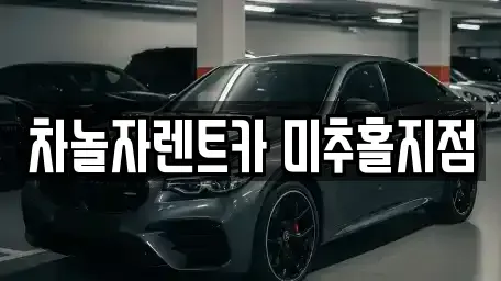 인천광역시 중구 유동 렌트카 전문 차놀자렌트카 미추홀지점
