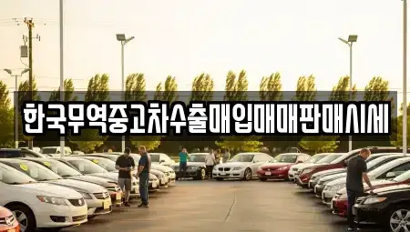 전라남도 목포시 석현동 중고차매입 전문 한국무역중고차수출매입매매판매시세