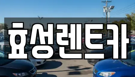 전북 군산시 미원동 렌트카 전문 효성렌트카