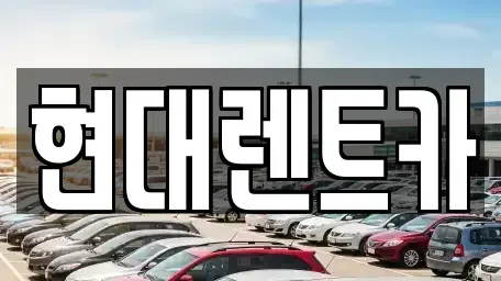 전북 군산시 서흥남동 렌트카 전문 현대렌트카
