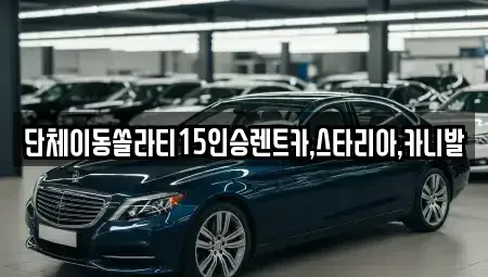전북 군산시 송창동 렌트카 전문 단체이동쏠라티15인승렌트카,스타리아,카니발
