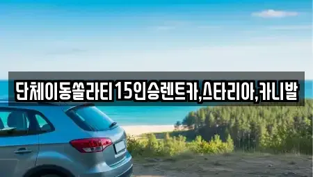 전북 군산시 신풍동 렌트카 전문 단체이동쏠라티15인승렌트카,스타리아,카니발