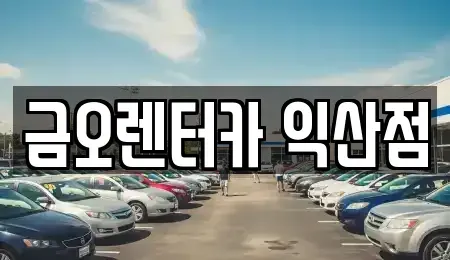 전북 익산시 현영동 단기렌트카 전문 금오렌터카 익산점