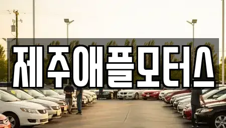 제주 제주시 회천동 중고차매매 전문 제주애플모터스