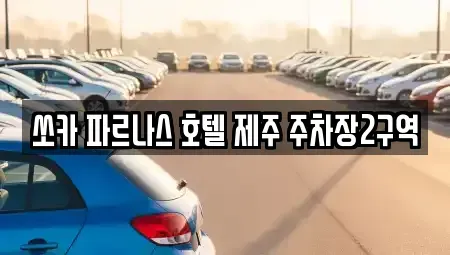 제주특별자치도 서귀포시 색달동 렌트카 전문 쏘카 파르나스 호텔 제주 주차장2구역