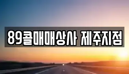 제주특별자치도 제주시 삼양이동 중고차매매 전문 89콜매매상사 제주지점