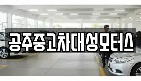 충남 공주시 금흥동 중고차 전문 공주중고차대성모터스