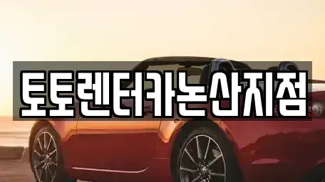 충남 논산시 부창동 렌트카 전문 토토렌터카논산지점
