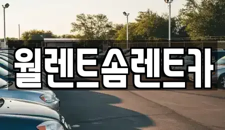 충남 당진시 석문면 렌트카 전문 월렌트솜렌트카