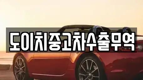 충남 예산군 대흥면 중고차 전문 도이치중고차수출무역