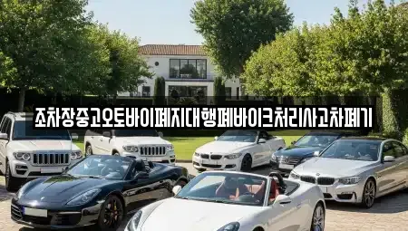 충북 옥천군 안내면 중고차 전문 조차장중고오토바이폐지대행폐바이크처리사고차폐기