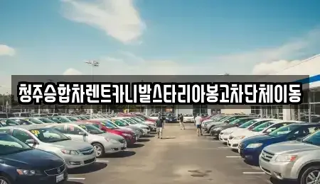 충북 청주시 흥덕구 운천동 렌트카 전문 청주승합차렌트카니발스타리아봉고차단체이동