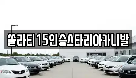 충청북도 괴산군 렌트카 전문 쏠라티15인승스타리아카니발