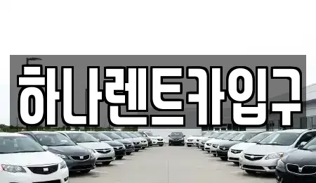 충청북도 보은군 렌트카 전문 하나렌트카입구