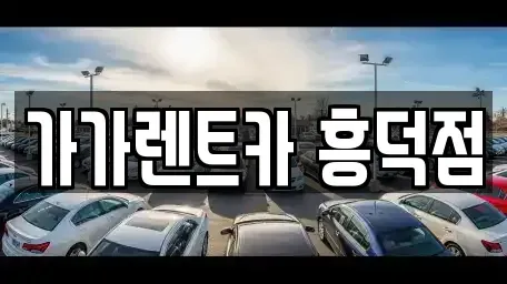 충청북도 청주시 렌트카 전문 가가렌트카 흥덕점
